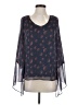 Stitch & Knot 100% Polyester Blue 3/4 Sleeve Blouse Size XS - photo 1