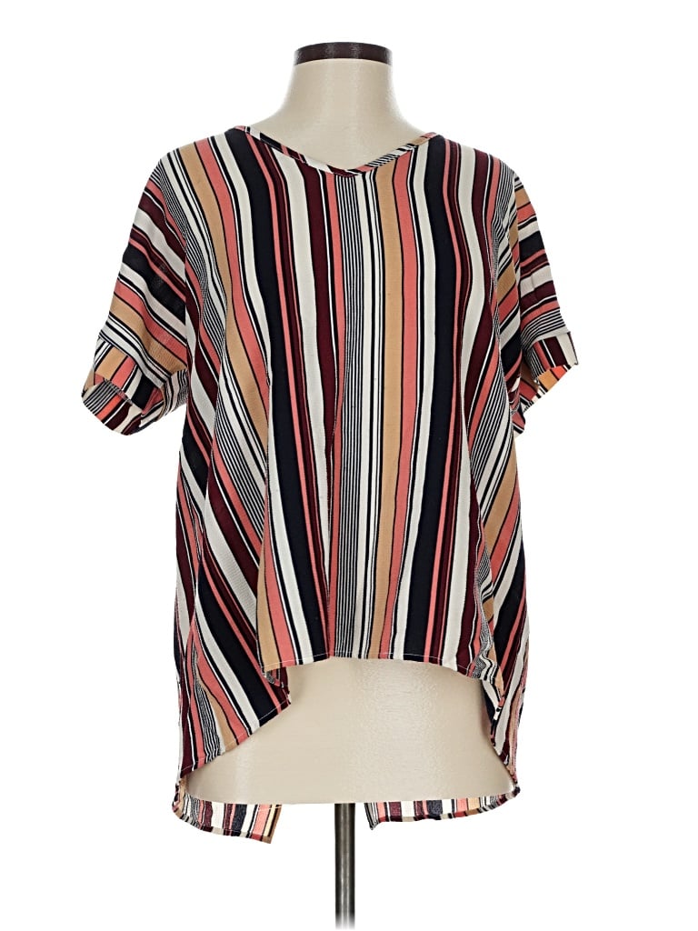 Pre-owned Daytrip Short Sleeve Blouse In Brown