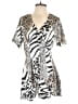 Missguided 100% Polyester Animal Print White Romper Size 6 - photo 1