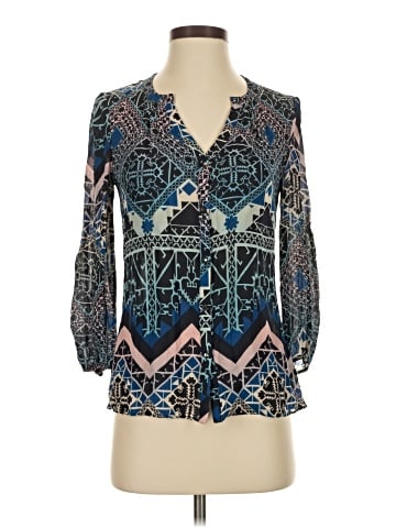 Leifsdottir 3/4 Sleeve Silk Top (view 1)