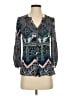 Leifsdottir 100% Silk Blue 3/4 Sleeve Silk Top Size 0 - photo 1