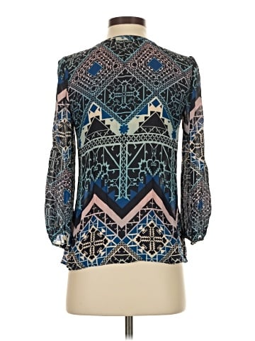 Leifsdottir 3/4 Sleeve Silk Top (view 2)