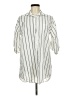 Unbranded 100% Polyester Stripes Ivory 3/4 Sleeve Blouse Size M - photo 1