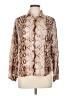 Ellison 100% Rayon Animal Print Tan Brown Long Sleeve Blouse Size L - photo 1