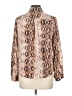 Ellison 100% Rayon Animal Print Tan Brown Long Sleeve Blouse Size L - photo 2