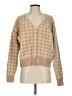 DAZY Checkered-gingham Tan Cardigan Size S - photo 1