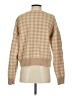 DAZY Checkered-gingham Tan Cardigan Size S - photo 2