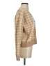 DAZY Checkered-gingham Tan Cardigan Size S - photo 4
