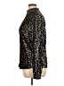 Midi Metallic Black Long Sleeve Blouse Size XL - photo 5