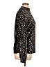 Midi Metallic Black Long Sleeve Blouse Size XL - photo 4