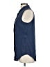 Max Studio Blue Sleeveless Button-Down Shirt Size L - photo 5