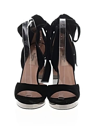Valentino Garavani Velvet Ribbon Strap Platform Heels (view 2)