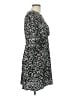 Topshop 100% Polyester Animal Print Black Casual Dress Size 10 - photo 4