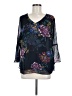 CAbi 100% Polyester Blue 3/4 Sleeve Blouse Size M - photo 1