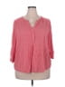 dalia 100% Rayon Pink 3/4 Sleeve Blouse Size 2X - photo 1