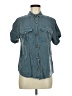 Maurices 100% Rayon Teal Short Sleeve Button-Down Shirt Size XS - photo 1