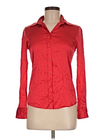 Moschino Cheap And Chic Long Sleeve Silk Top (view 1)