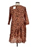 Hayden 100% Polyester Animal Print Brown Casual Dress Size M - photo 2