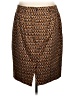 Mossimo 100% Polyester Print Brown Casual Skirt Size 14 - photo 2