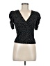 Shein Black Short Sleeve Top Size 6 - photo 1