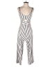 Stradivarius Stripes Ivory Jumpsuit Size M - photo 1