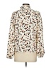 Unbranded 100% Polyester Animal Print Ivory Long Sleeve Blouse Size S - photo 2