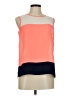 Sweet Rain 100% Polyester Color Block Orange Sleeveless Blouse Size M - photo 1