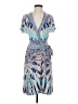 BCBGMAXAZRIA Print Blue Cocktail Dress Size XXS - photo 1