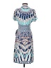 BCBGMAXAZRIA Print Blue Cocktail Dress Size XXS - photo 2