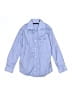 Michael Kors 100% Cotton Solid Blue Long Sleeve Button-Down Shirt Size 10 - photo 1