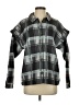 Candace Cameron Bure Plaid Gray Fleece Size S - photo 1