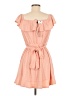 BCBGeneration Solid Pink Casual Dress Size M - photo 2