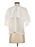 Green Label Designs Ivory White Short Sleeve Blouse Size S (estimated) - photo 2