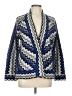 Chico's Chevron-herringbone Blue Cardigan Size Lg (2) - photo 1