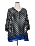 Avenue Studio 100% Polyester Blue 3/4 Sleeve Blouse Size 20 - photo 1