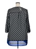 Avenue Studio 100% Polyester Blue 3/4 Sleeve Blouse Size 20 - photo 2