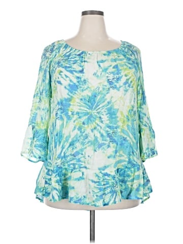 Indigo Rose 3/4 Sleeve Blouse (view 1)