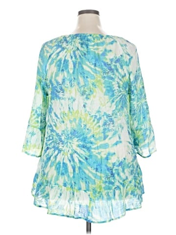Indigo Rose 3/4 Sleeve Blouse (view 2)
