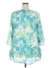 Indigo Rose Teal 3/4 Sleeve Blouse Size 2X - photo 2