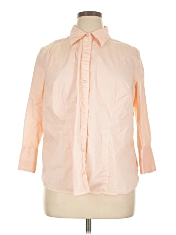 Fashion Bug 3/4 Sleeve Button-Down Shirt (view 1)