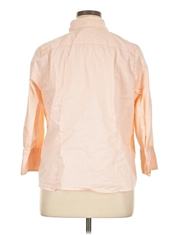 Fashion Bug 3/4 Sleeve Button-Down Shirt (view 2)