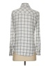 Aeropostale 100% Rayon Plaid Silver Long Sleeve Button-Down Shirt Size S - photo 2