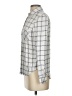 Aeropostale 100% Rayon Plaid Silver Long Sleeve Button-Down Shirt Size S - photo 5