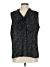 Chaus 100% Polyester Black Sleeveless Blouse Size L - photo 1