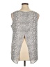 Attention 100% Polyester Silver Sleeveless Top Size XL - photo 2