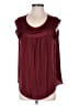 Ann Taylor LOFT 100% Polyester Burgundy Sleeveless Blouse Size M - photo 1