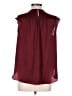 Ann Taylor LOFT 100% Polyester Burgundy Sleeveless Blouse Size M - photo 2