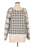By Anthropologie Houndstooth Silver Pullover Sweater Size L - photo 1