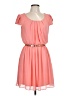 BCX 100% Polyester Solid Pink Casual Dress Size L - photo 1