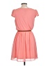 BCX 100% Polyester Solid Pink Casual Dress Size L - photo 2